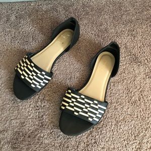 Black and White Accent Flats